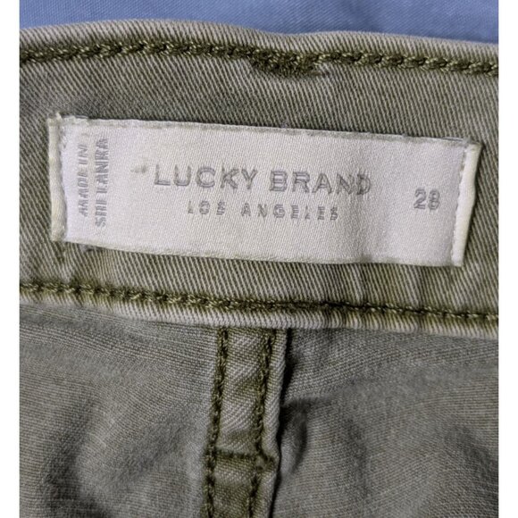 Lucky Brand Womens Olive Utility Pants Size 6/28x26 Cotton Blend Relaxed Fit - Picture 4 of 11